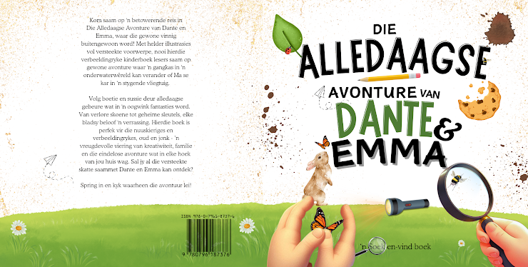 Voorblad van Die Alledaagse Avonture van Dante en Emma (Afrikaans)